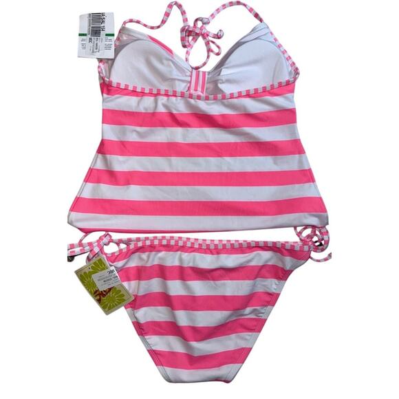 Hobie Pink Stripe Tankini Set – Size L – New with Tags - Picture 2 of 2